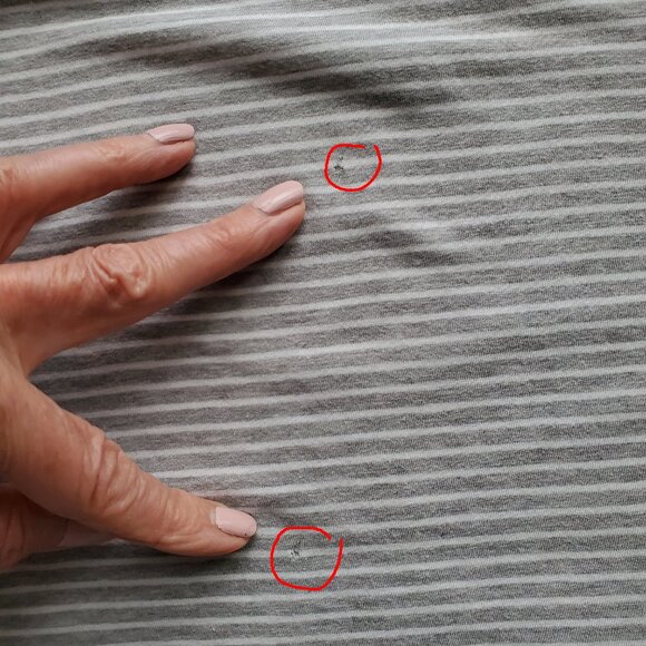 James Perse Striped 3/4 Sleeve Top Gray + White stripes Ragland Cut Size 2 (M) - Picture 11 of 16